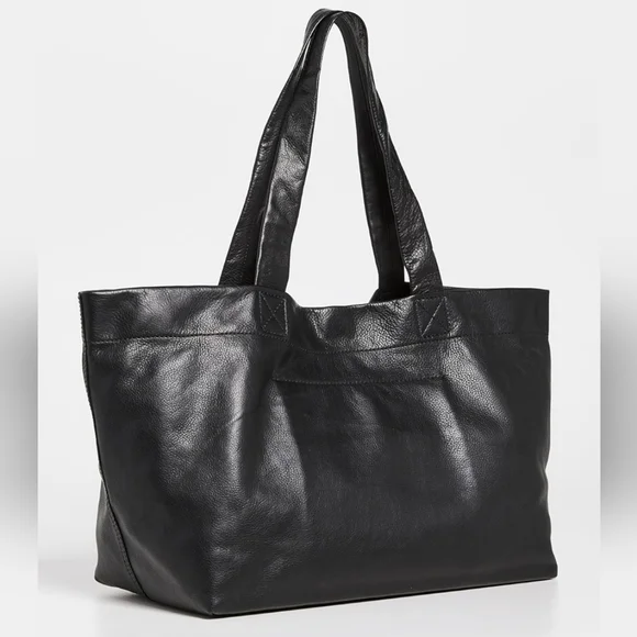 Madewell Oversized Piazza Tote Bag in Black Leather - Picture 3 of 6